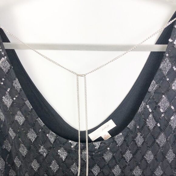 FAITH 21 | Ombré Sequin Top with Chain Necklace Women’s Plus Size 2X - Picture 7 of 8